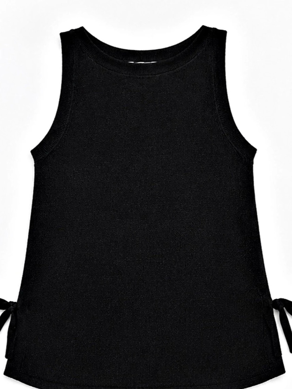 LOFT Side Tie Sweater Tank Top Black Medium